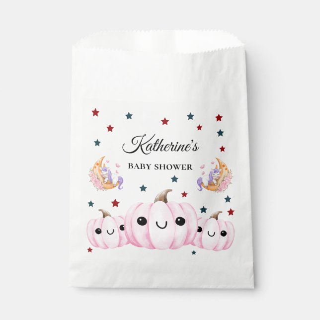 Sacolinha Cute Pumpkin Is On The Way | Halloween Baby Shower (Frente)