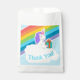 Sacolinha Cute Unicorn Rainbow Thank You 