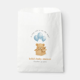 Sacolinha Cute Watercolor Blue Balloon Bear Boy Baby Shower