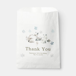 Sacolinha Cute Winter Arctic Wolf Birthday Party