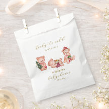 Cute Winter It's Cold Outside Bear Baby Shower 