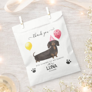 Sacolinha Dachshund Obrigado A Bolsas Favoráveis Do Partido