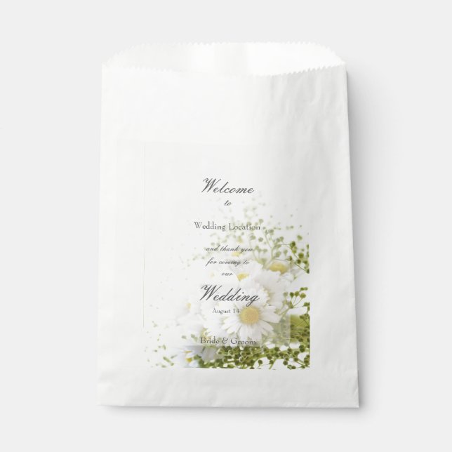 Sacolinha Daisies in Love- Editable Wedding Buquê (Frente)