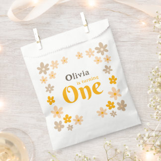 Sacolinha Daisy Boho Floral primeiro aniversario