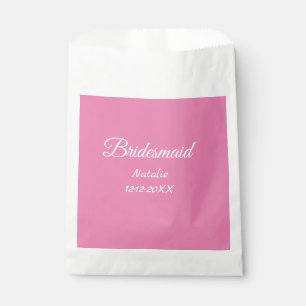 Sacolinha Damas de honra rosa minimalista simples adicionar