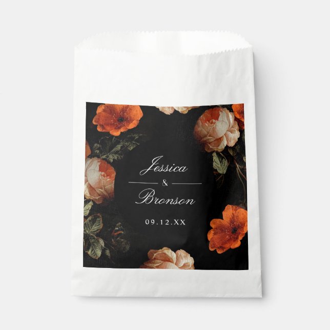 Sacolinha Dark Moody Floral Dutch Painterly Wedding (Frente)