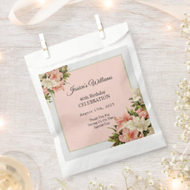 Sacolinha Decoração Floral Aniversário Feminino