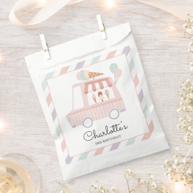 Sacolinha Decorações de Festa de aniversário de caminhão, co (Cortado)