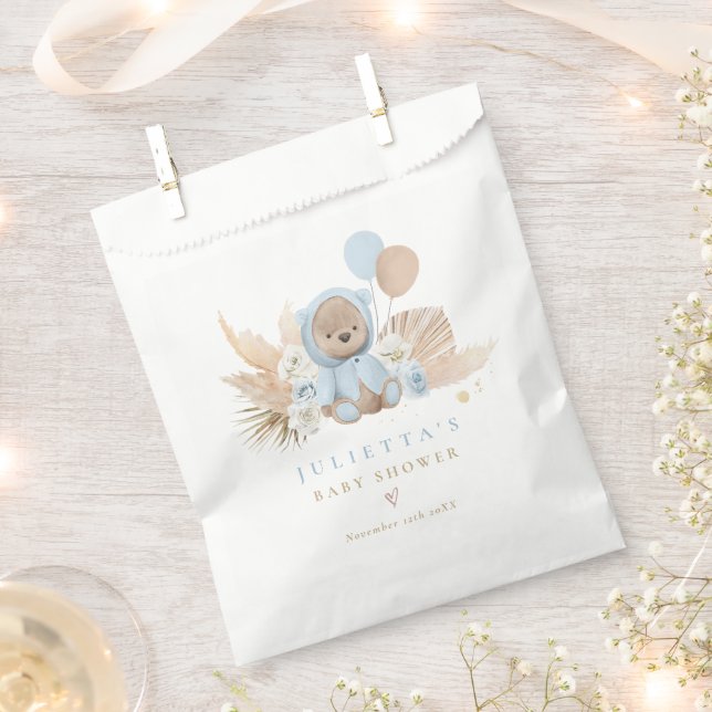 Sacolinha Decorações do Chá de fraldas do Urso de Boho (Cortado)
