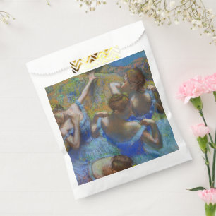 Sacolinha Degas Bailarinas Azuis Pastel Obra-Prima de Arte