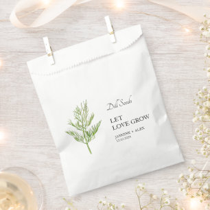 Sacolinha Deixe o amor crescer Dill Seed Wedding Favor Bag