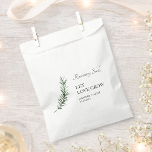 Sacolinha Deixe o amor crescer Rosemary Seed Wedding Favor