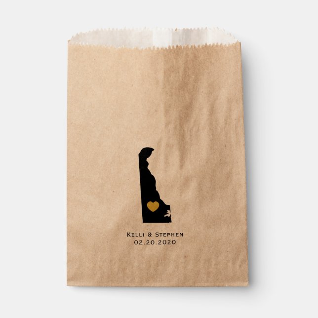 Sacolinha Delaware Casamento Favor Tratar Sacks, Sacos-Prese (Frente)