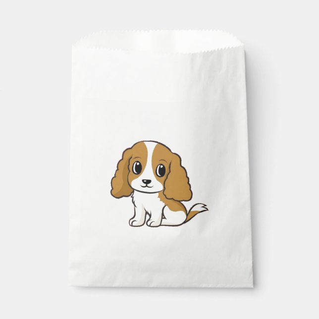 Sacolinha desenho animado do cavalier king charles spaniel b (Frente)