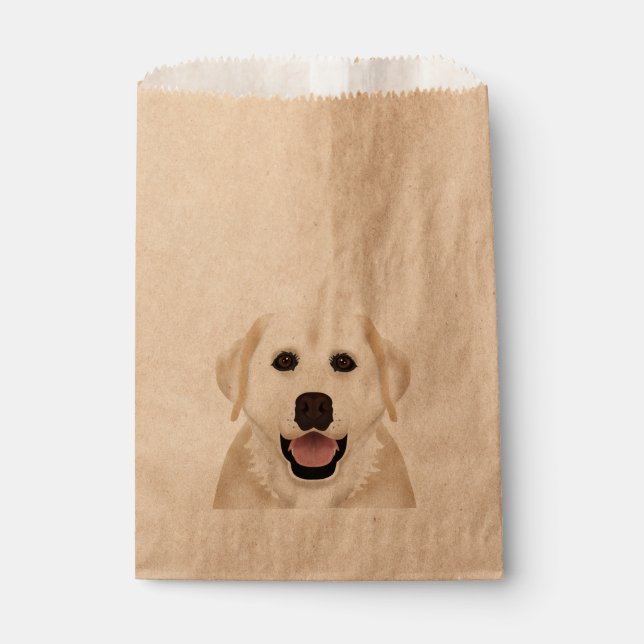Sacolinha desenho animado labrador amarelo (Frente)