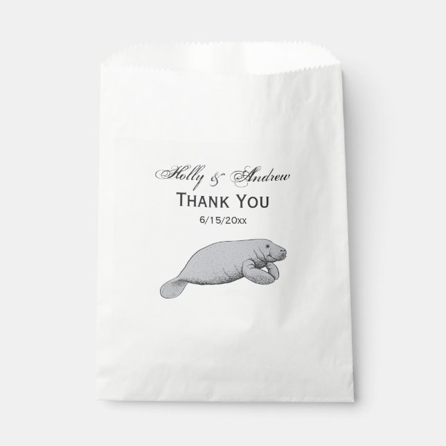 Sacolinha Desenho do Vintage Manatee (Frente)