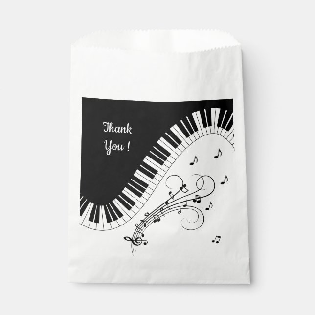 Sacolinha Design de Música do Teclado Piano (Frente)