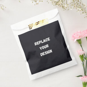 Sacolinha Design simples preto personalizado Adicionar Foto