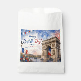 Sacolinha dia da Bastilha Arco do triunfo Paris França fogo 