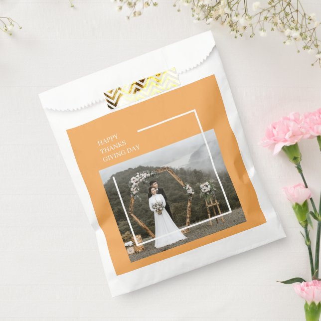 Sacolinha Dia de Ação de Graças da Família Elegante e Feliz (Selado)