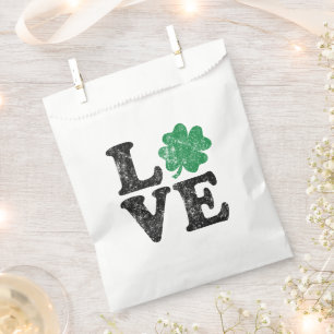 Sacolinha Dia de São Patrício LOVE Shamrock Irish