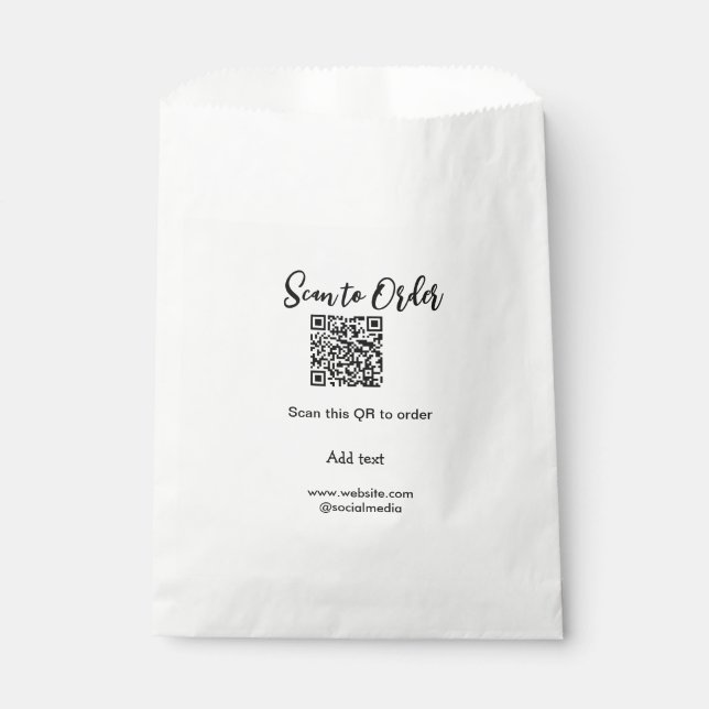 Sacolinha Digitalize para encomendar digitalizar código QR a (Frente)
