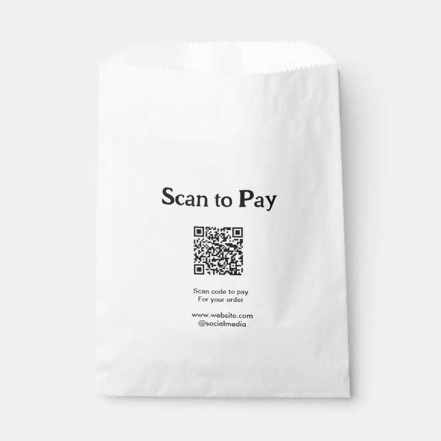 Sacolinha Digitalize para pagar pelo código QR do pedido adi (Frente)