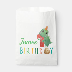 Sacolinha Dinossauro de Aniversário Um Personalizado