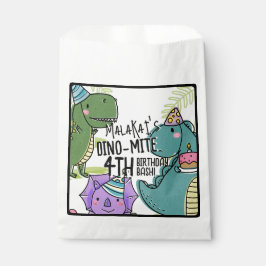 Sacolinha Dinossauro Festa de aniversário de Dino-Mite Kid