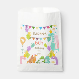 Sacolinha Dinossauro Whimsical Princesa Birthday