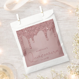 Sacolinha Disjuntores Glitter Dourados com Rosa de Quic Quin