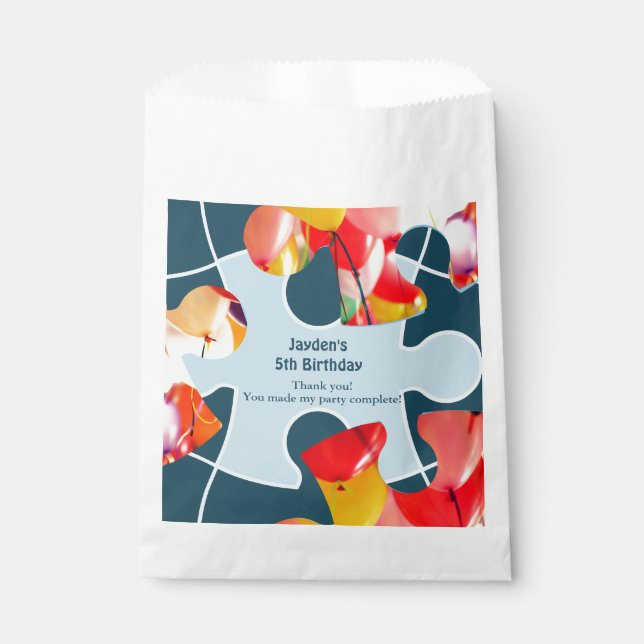 Sacolinha Diversão Quebra-Cabeça de Montar Evento de Anivers (Frente)