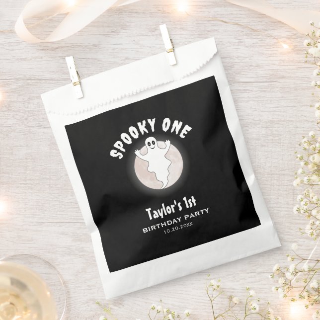 Sacolinha Divertido Halloween Ghost Spooky Um Primeiro prime (Cortado)