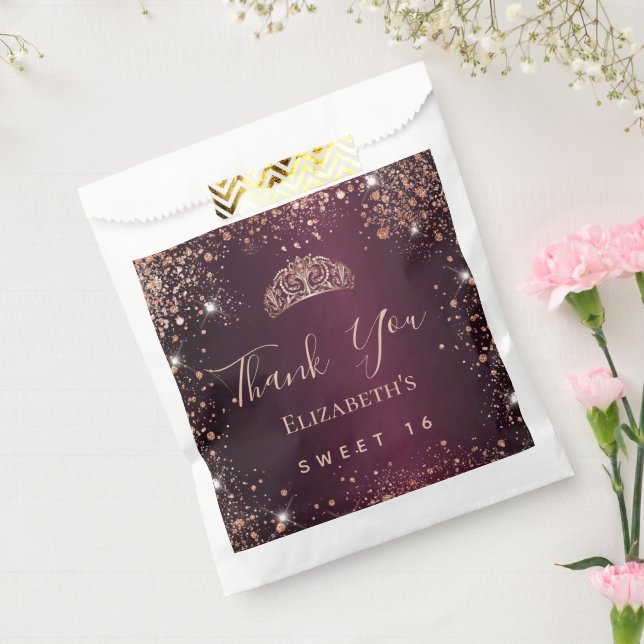 Sacolinha Doce, 16 rosa de ouro de aranha, obrigado de tiara (Selado)