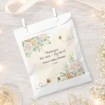 Doce como abelha chá de fraldas floral de mel