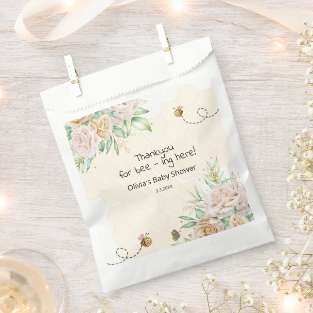 Sacolinha Doce como abelha chá de fraldas floral de mel (Cortado)