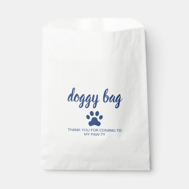 Sacolinha Doggy Bag - Favor da festa de aniversário (Frente)