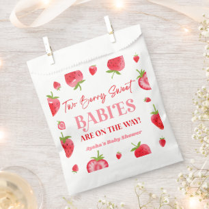 Sacolinha Dois Bebês Berry Doce Strawberry Twin Chá de frald