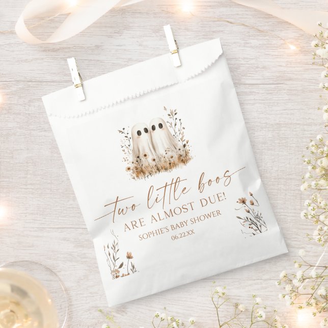 Sacolinha Dois Pequenos Chás de fraldas Ghost Globe Gêmeos (Cortado)