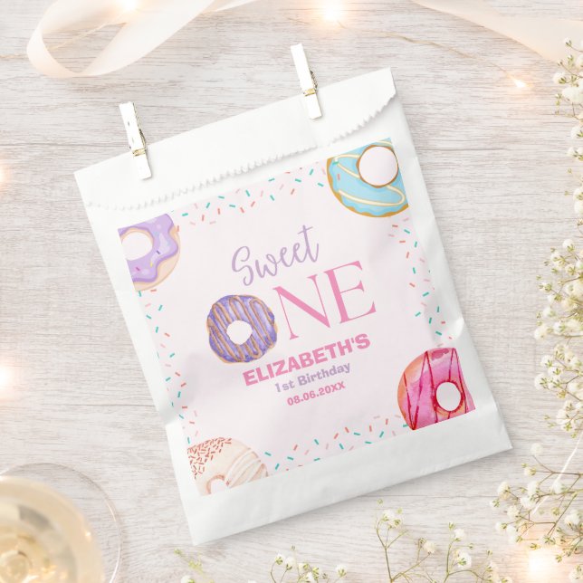 Sacolinha Donut Sweet One Birthday Party Donut Birthday (Cortado)