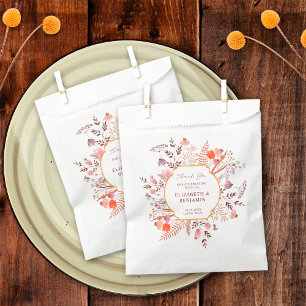 Sacolinha Dourado Rústico Boho Chic Casamento de Flores Silv