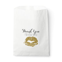 Dourados Lábios de brilho Obrigado Saco