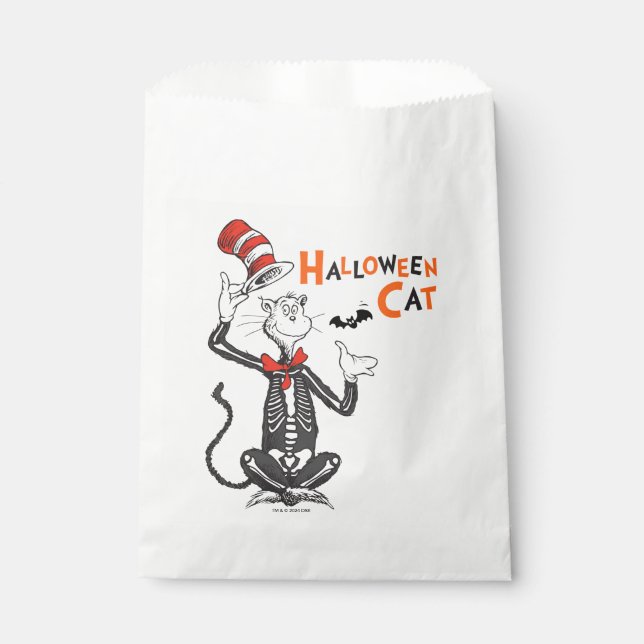 Sacolinha Dr. Seuss | Gato de Halloween no Chapéu (Frente)