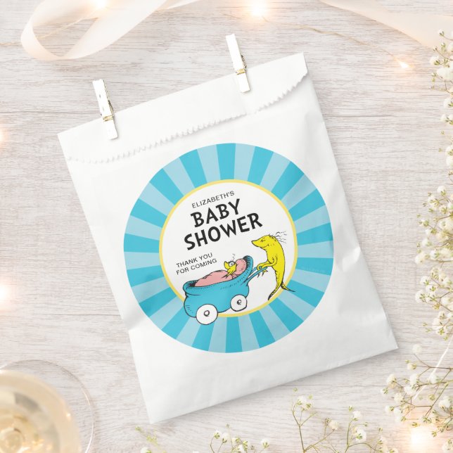Sacolinha Dr. Seuss | Um Peixe - Chás de Bebê Menino (Cortado)