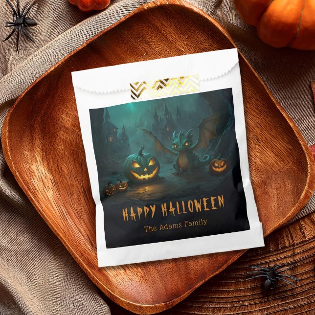 Sacolinha Dragão Bonito do Halloween com Nome Assustador (Criador carregado)