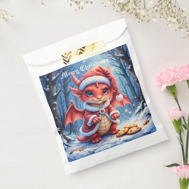 Sacolinha Dragão de Natal, muito fofo para prender,  (Selado)