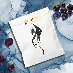 Sacolinha Dragão Tribal Preto Branco