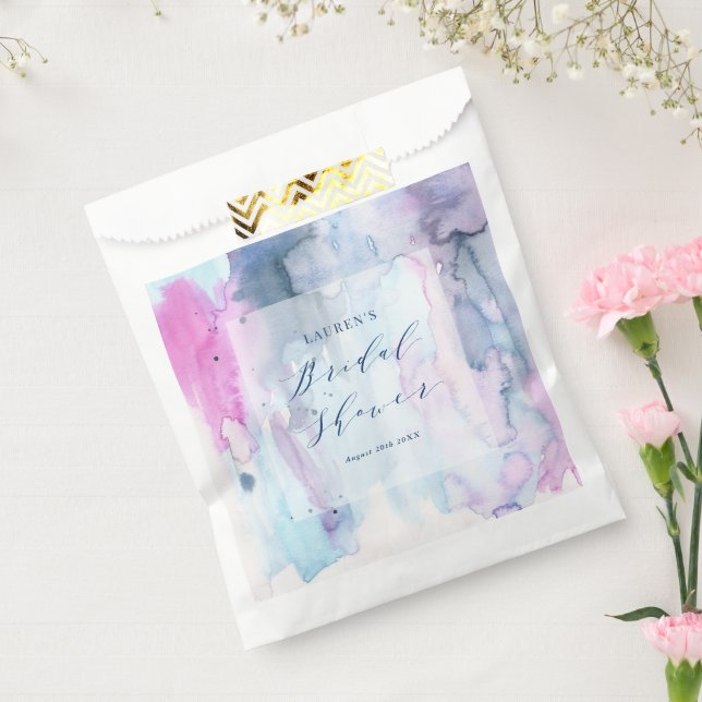 Sacolinha Dreamy Spring Watercolor Bridal Shower Favor Bag (Selado)