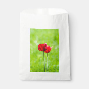 Sacolinha Duas flores de tulipa vermelhas