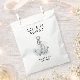 Sacolinha Dusty Blue Floral Anchor Bolsas Favoráveis